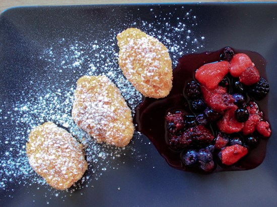 Curd Cheese Dumplings with Berry Compote